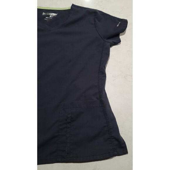 Grey’s Anatomy Scrubs By Barco V-Neck Top Charcoal Gray Woman's Size Large NWOT - Picture 3 of 10